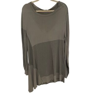 OSKA‎ Oversized Asymmetrical Tunic Top Grey Size 2 Lagenlook Minimalist